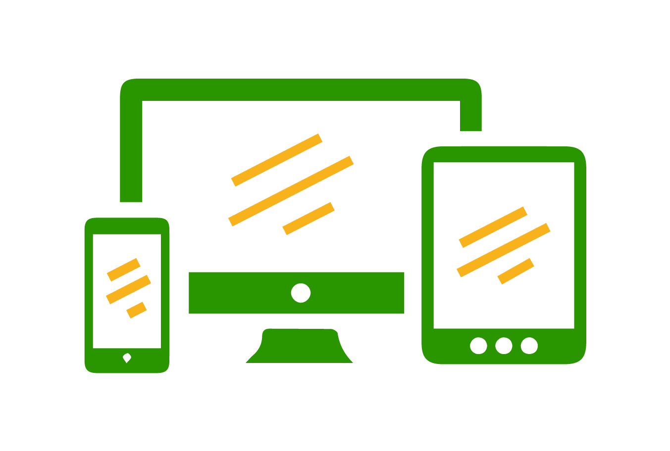 Responsive design across desktop, mobile, and tablet